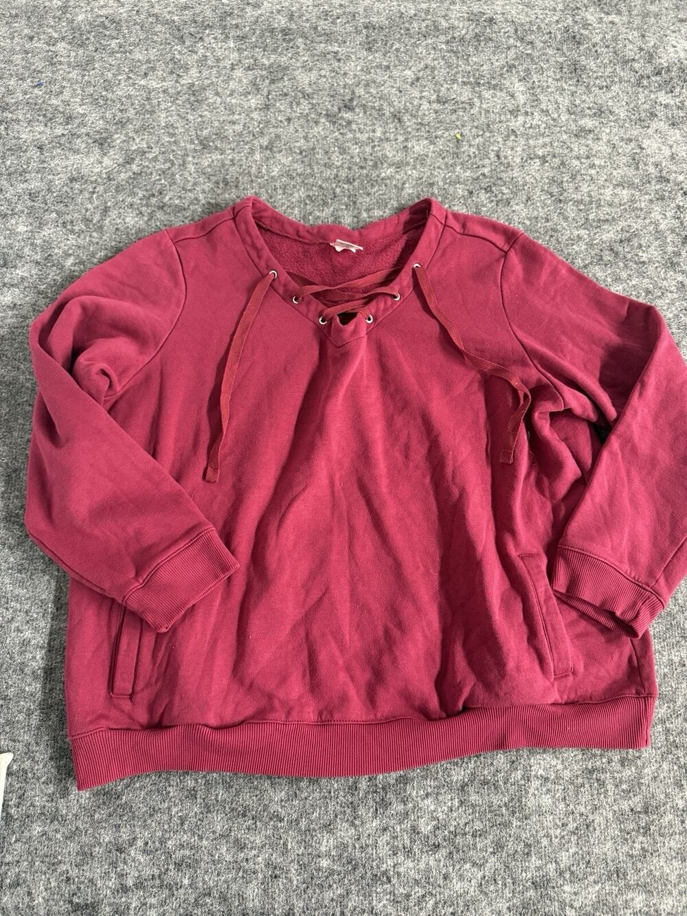 Blair Sweater Women XL Pink Sweatshirt Pullover V Neck Top Shirt N292